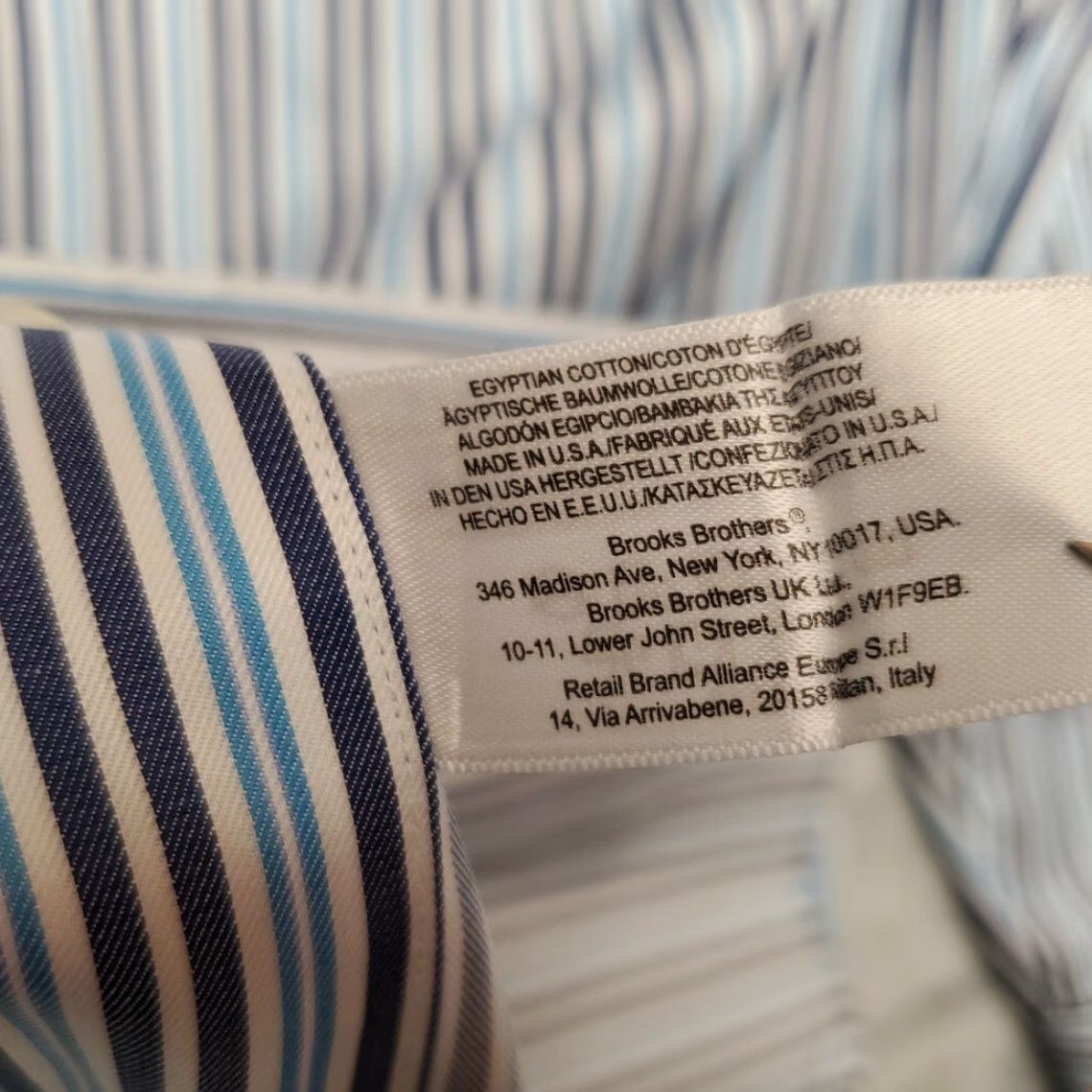 Brooks Brothers Brooks Brothers County Club Shirt Mens Large USA Egypt Cotton Slim Fit Striped Button-Up Size US L / EU 52-54 / 3 - 6 Thumbnail