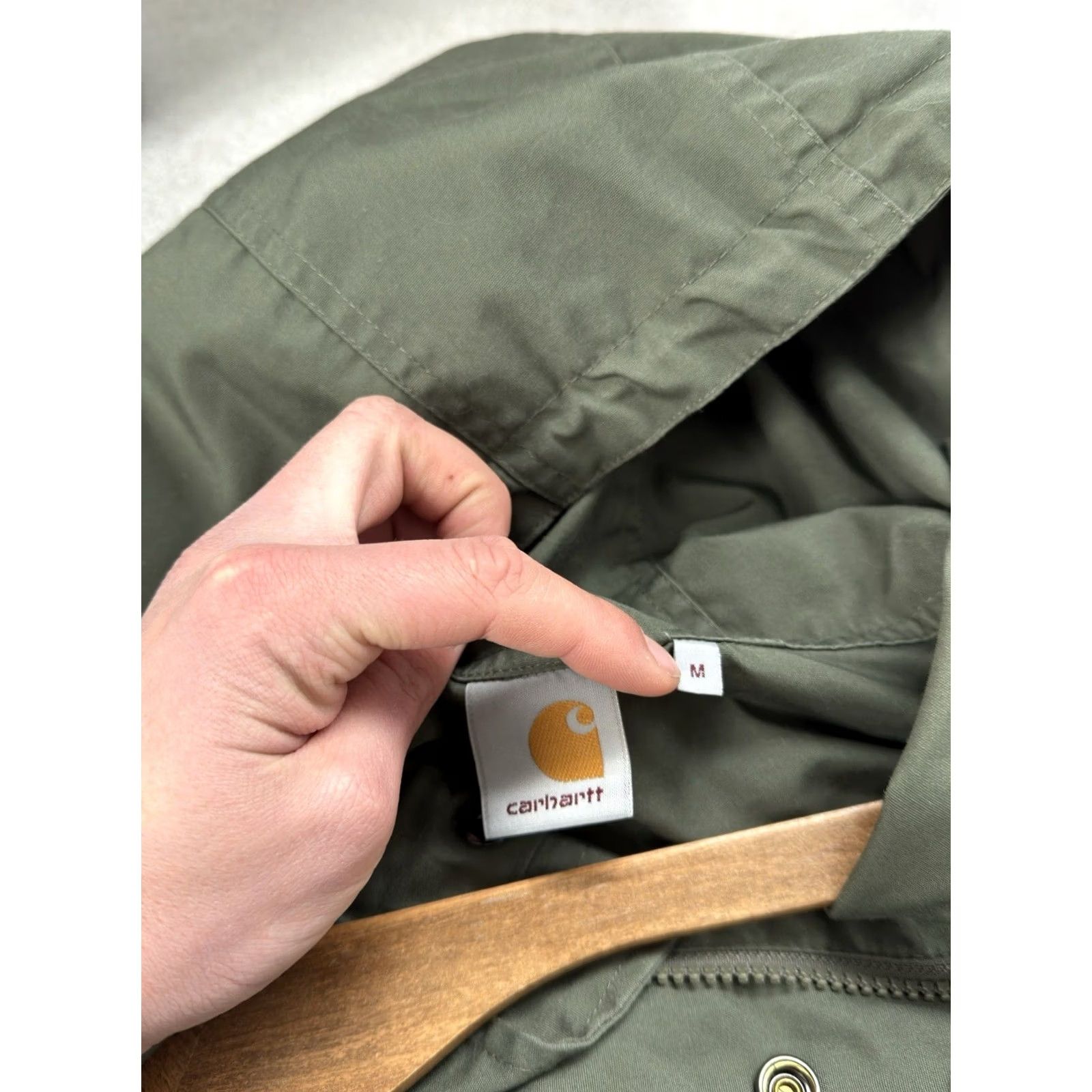 Carhartt VINTAGE Carhartt Jacket Parka Mens M Green 80s 90s Retro Army Streetwear Cargo Zip Chest 55cm Length 72cm Size US M / EU 48-50 / 2 - 7 Thumbnail