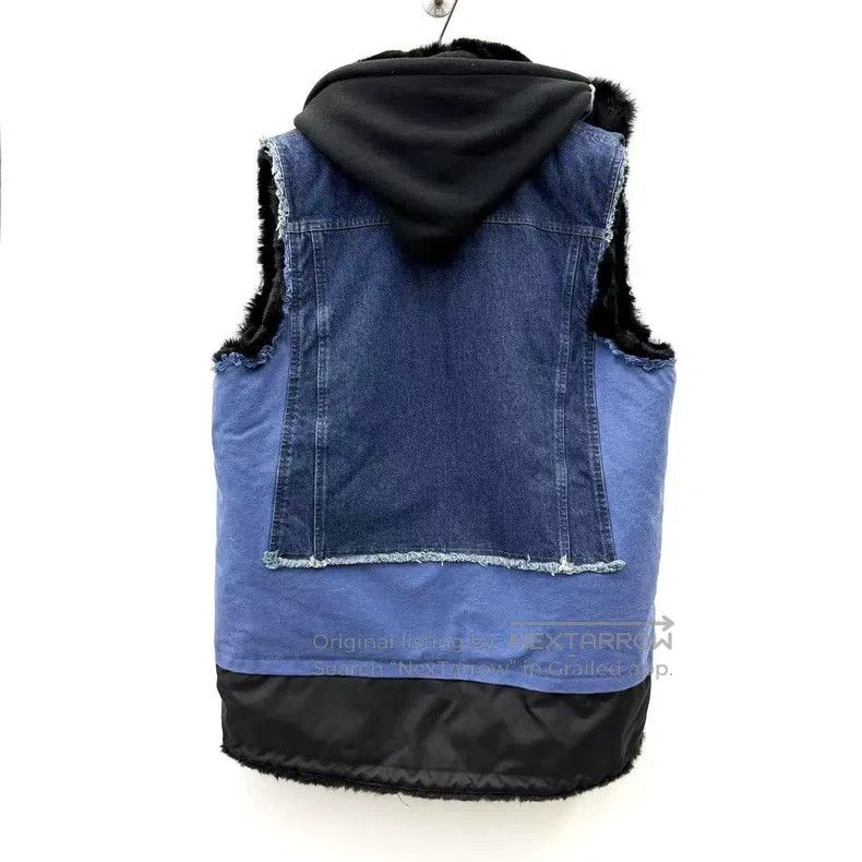 Balenciaga Balenciaga Denim and Leather Patchwork Vest Size S / US 4 / IT 40 - 2 Thumbnail