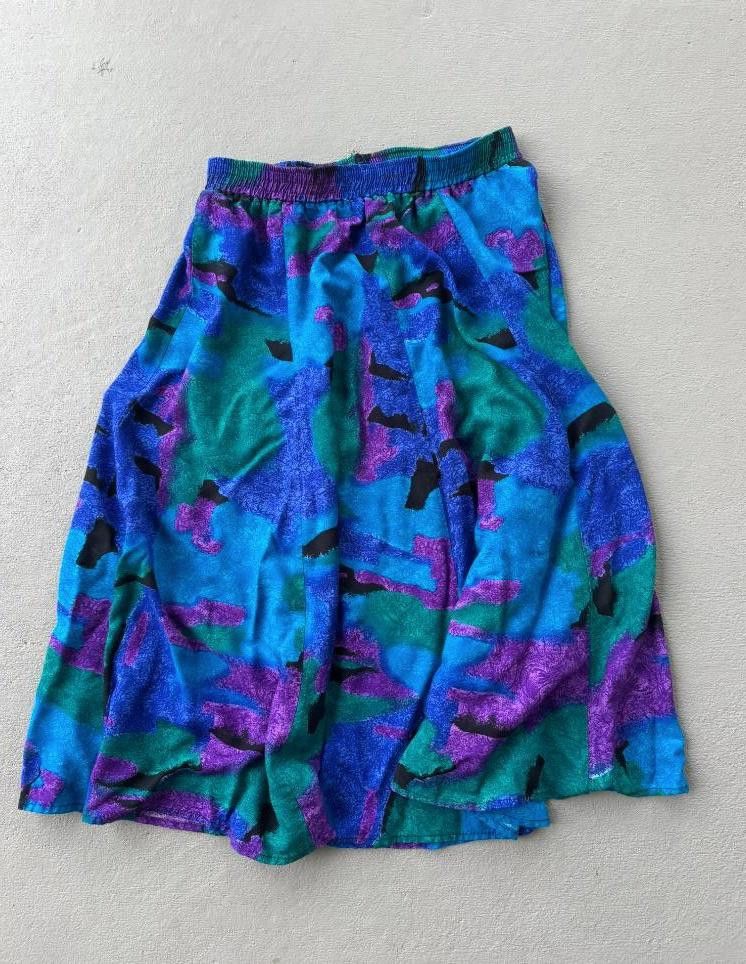 Designer Vintage Tumbleweeds Midi Skirt Small Size 28" / US 6 / IT 42 - 3 Thumbnail