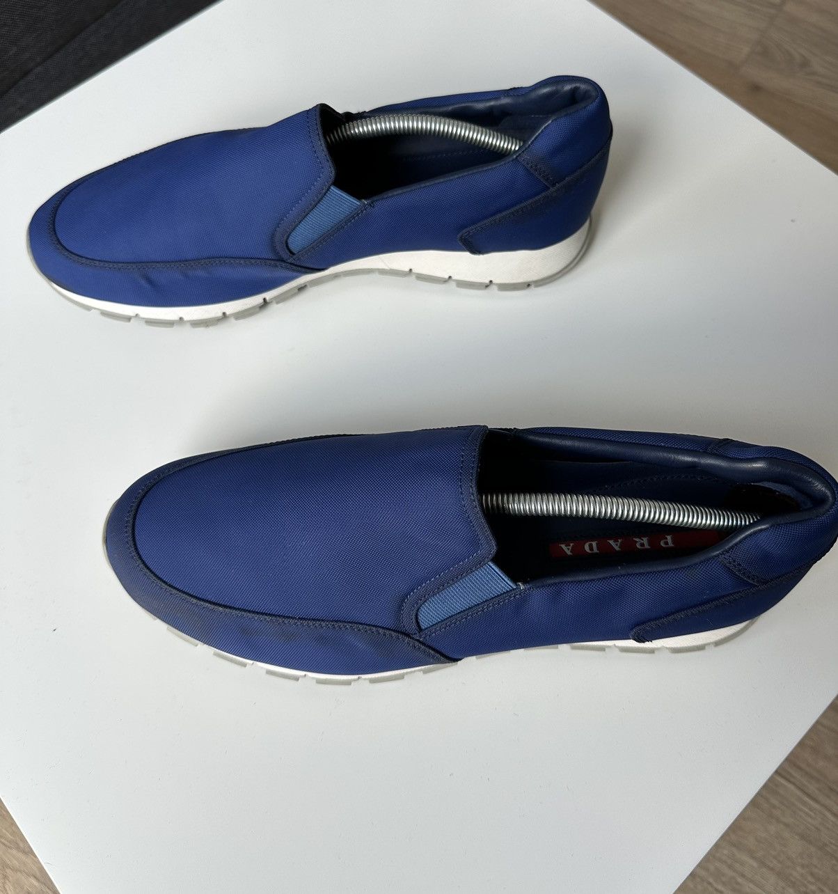 Prada PRADA 4D2805 low top slip on sneakers matchrace fabric Size US 11 / EU 44 - 2 Thumbnail