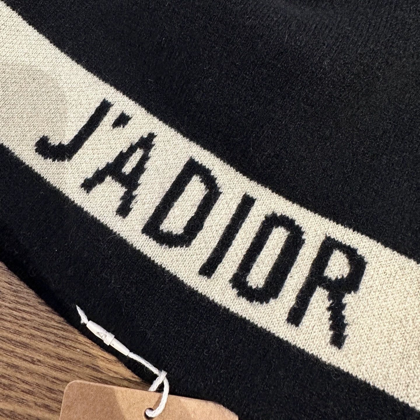 Christian Dior Monsieur Christian Dior may124 slogan letter cashmere beanie U Size ONE SIZE - 6 Thumbnail