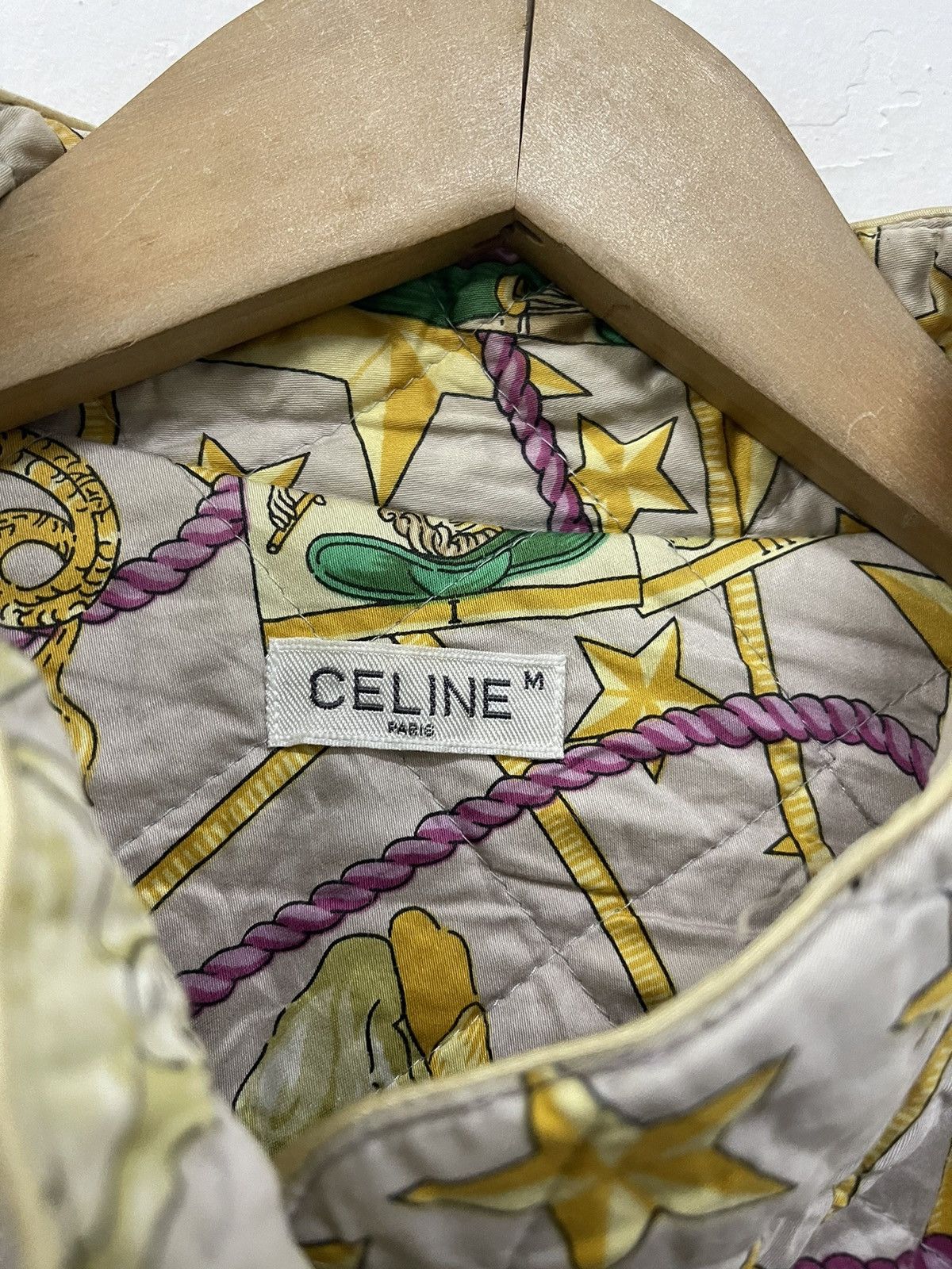 Celine × Vintage Vintage celine fullprint quilted jacket Size M / US 6-8 / IT 42-44 - 6 Thumbnail