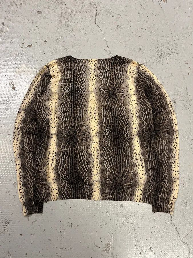 Roberto Cavalli 2000s Roberto Cavalli Leopard Beige Knit V Neck Sweater Size US S / EU 44-46 / 1 - 8 Thumbnail