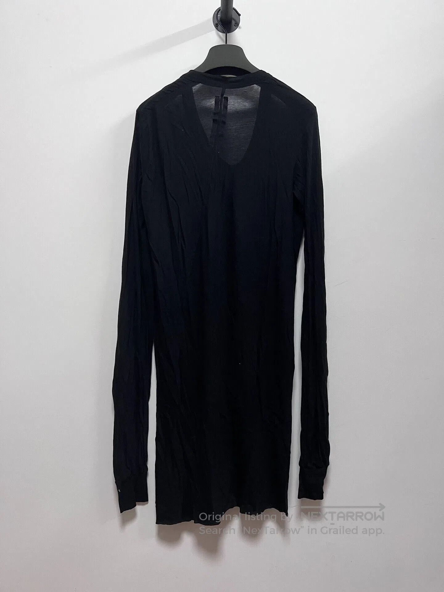 Rick Owens Rick Owens Black Long Sleeve T. Size US XXS / EU 40 - 4 Thumbnail