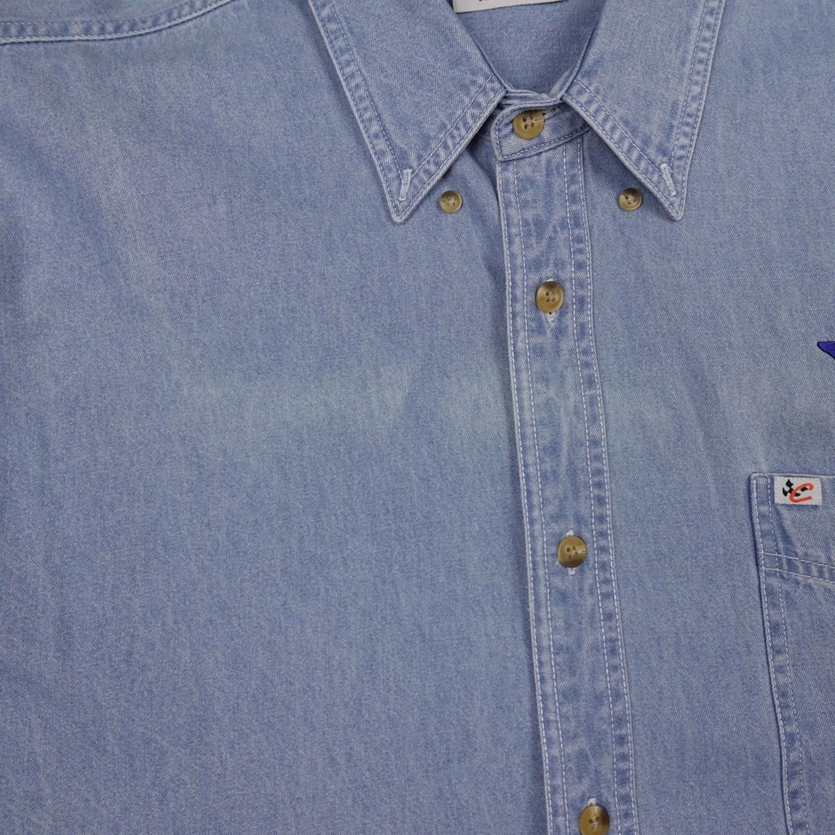 Chase Authentics VINTAGE Chase Authentics Shirt Mens 2XL Denim Interstate Batteries 500 90s Size US XXL / EU 58 / 5 - 7 Thumbnail