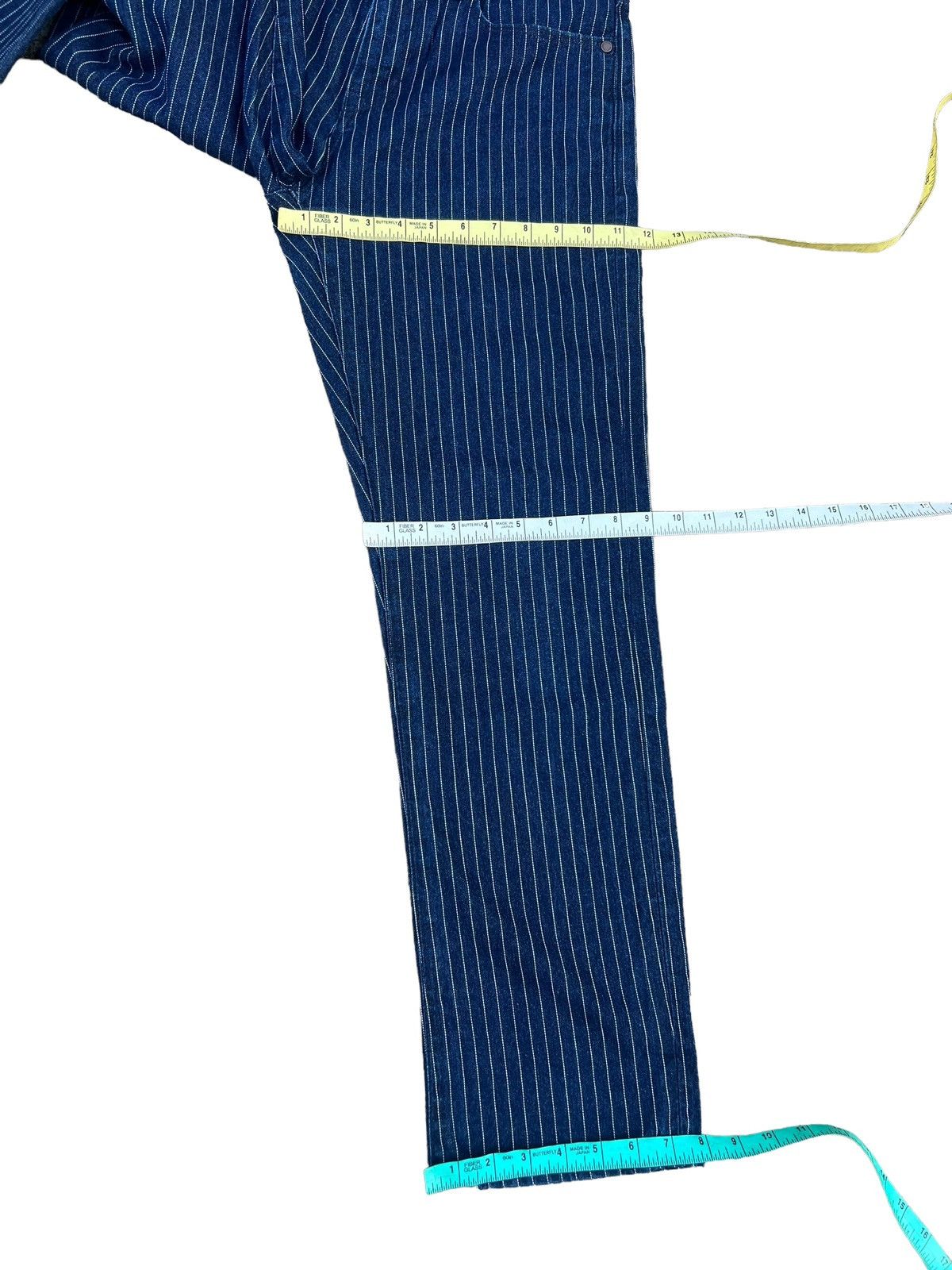 Vintage Navy Produce Japan Indigo Wabash Striped Jeans Size US 30 / EU 46 - 4 Thumbnail
