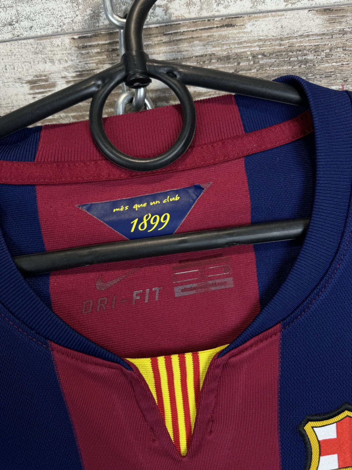 Nike Mens Nike FC Barcelona Jacky Xiao 6 T-shirt soccer jersey Size US S / EU 44-46 / 1 - 8 Thumbnail