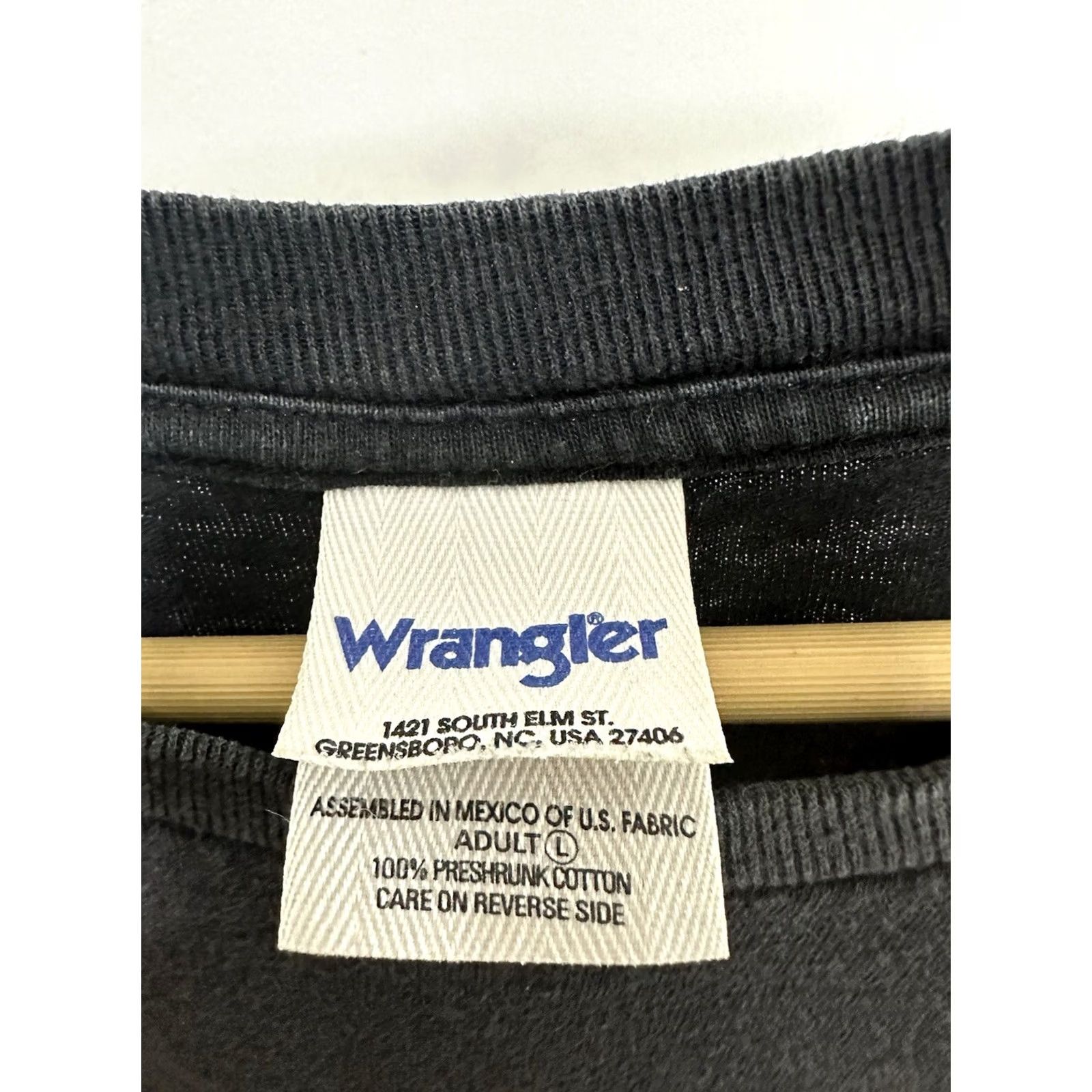 Wrangler VINTAGE Wrangler Rodeo T-Shirt L Black Cowboy Western Bull 8 Seconds Thunder Mens Size US L / EU 52-54 / 3 - 5 Thumbnail