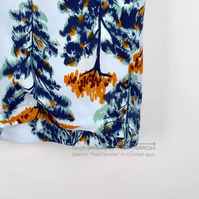Acne Studios Acne Studios Light Blue Floral Print All-Over Printed Coll Size US M / EU 48-50 / 2 - 4 Thumbnail