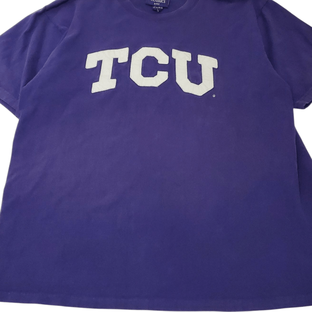 NCAA Y2K TCU Horned Frogs Embroidered Arc Logo T-Shirt Size US L / EU 52-54 / 3 - 2 Thumbnail