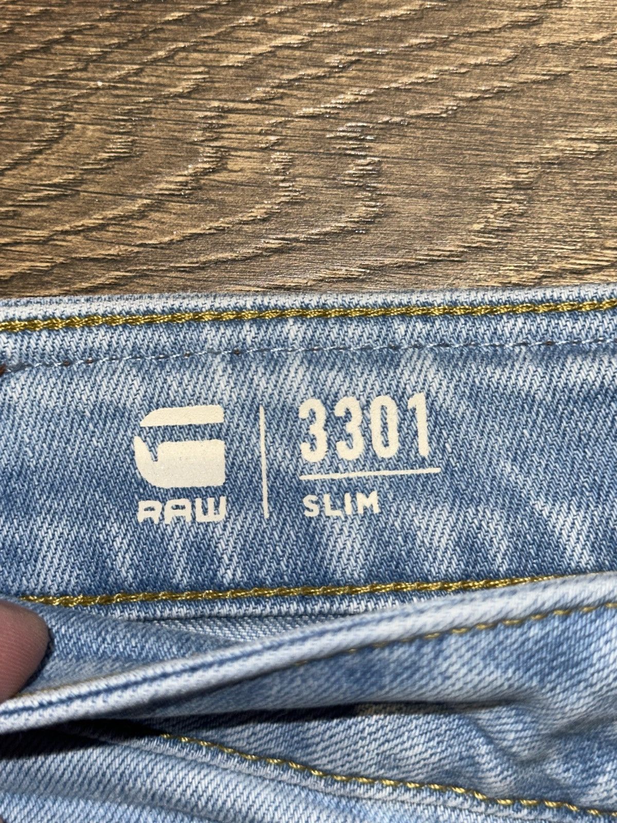 G-Star G-Star RAW 3301 Slim Jeans – Light Wash Size US 34 / EU 50 - 4 Thumbnail