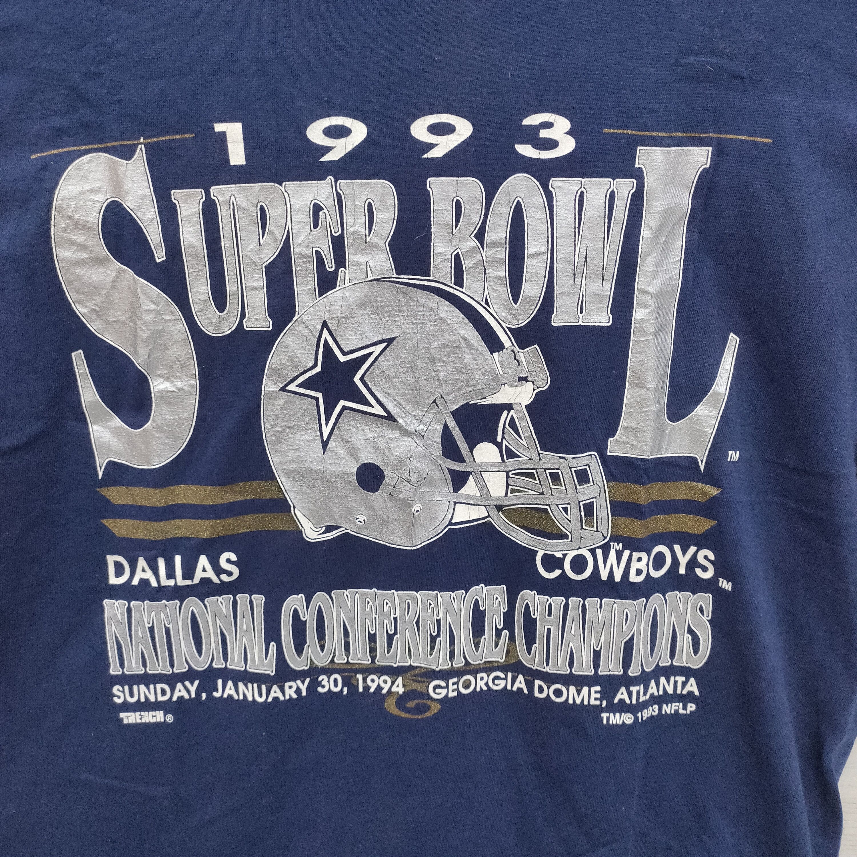 NFL × Vintage 90s Dallas Cowboys 993 NFLP Vintage Trench Ultra Tee NFL Size US L / EU 52-54 / 3 - 6 Thumbnail