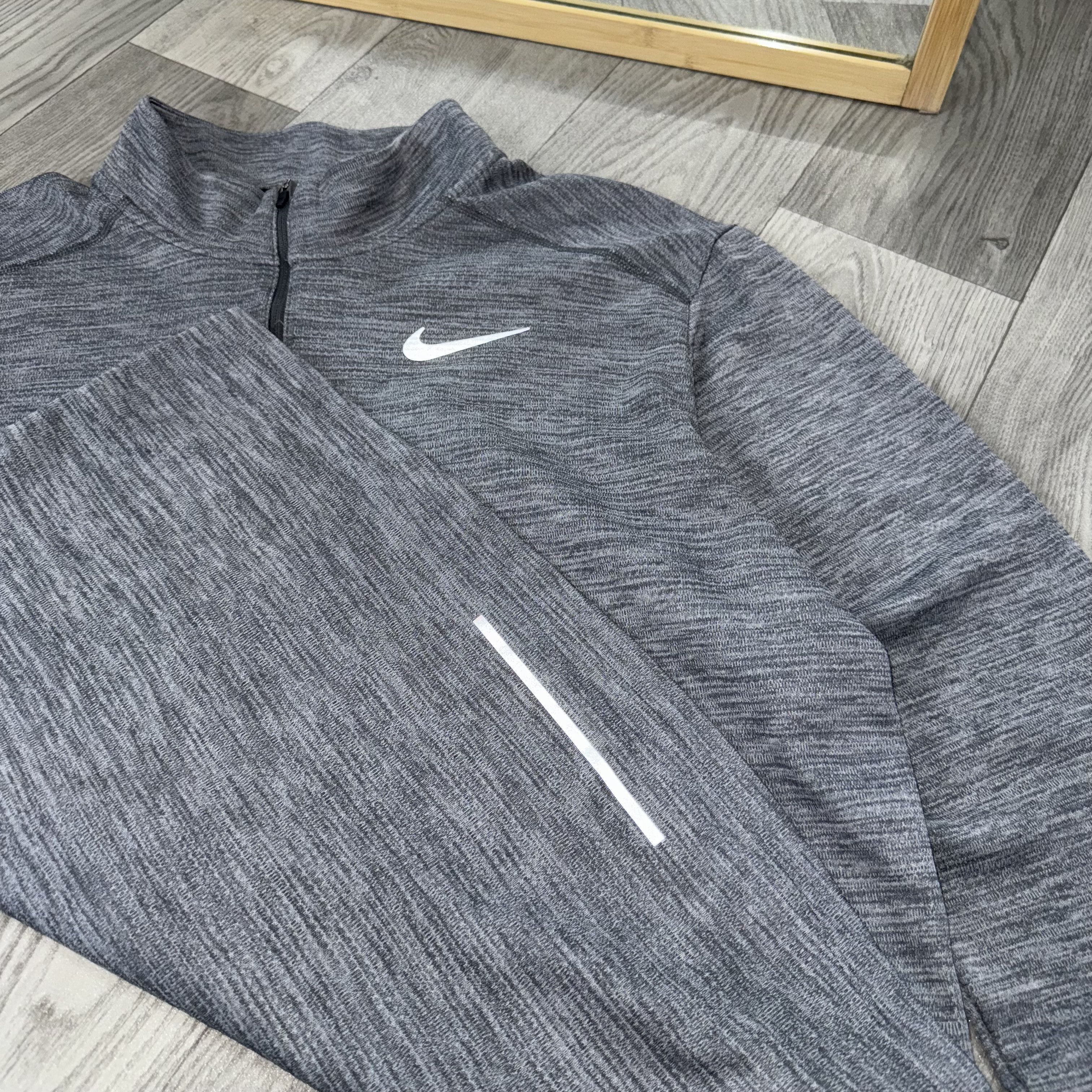 Nike Nike Running Grey Long Sleeve Rashguard 1/4 Sweater Size US XL / EU 56 / 4 - 8 Thumbnail