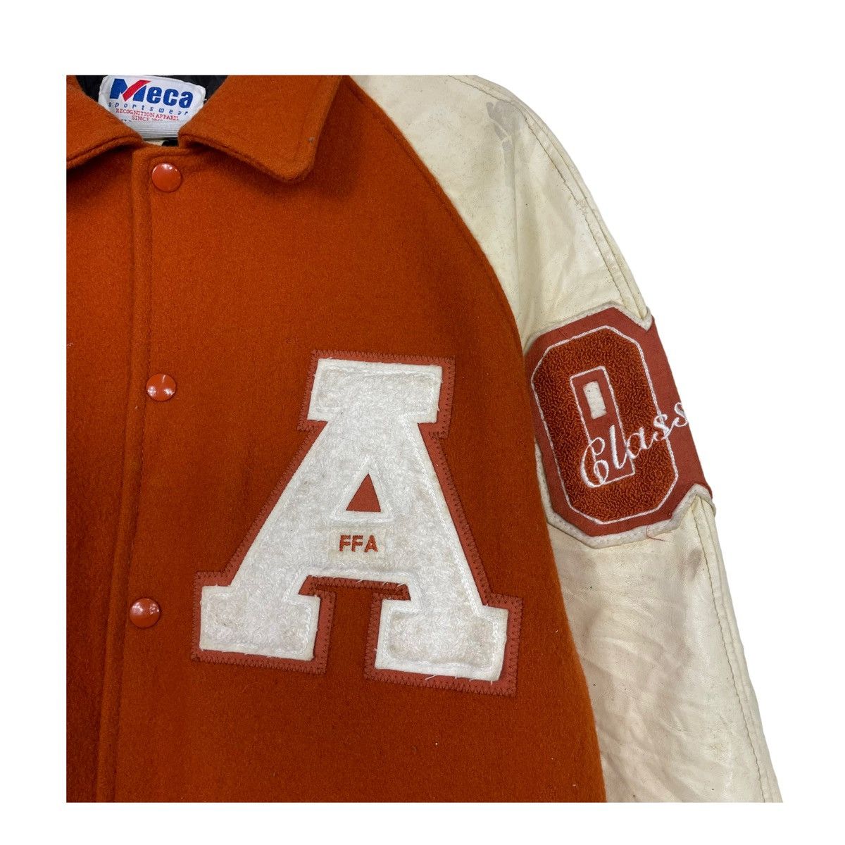 Vintage 💥90s FFA VARSITY BUTTON BOMBER JACKET Size US XL / EU 56 / 4 - 5 Thumbnail