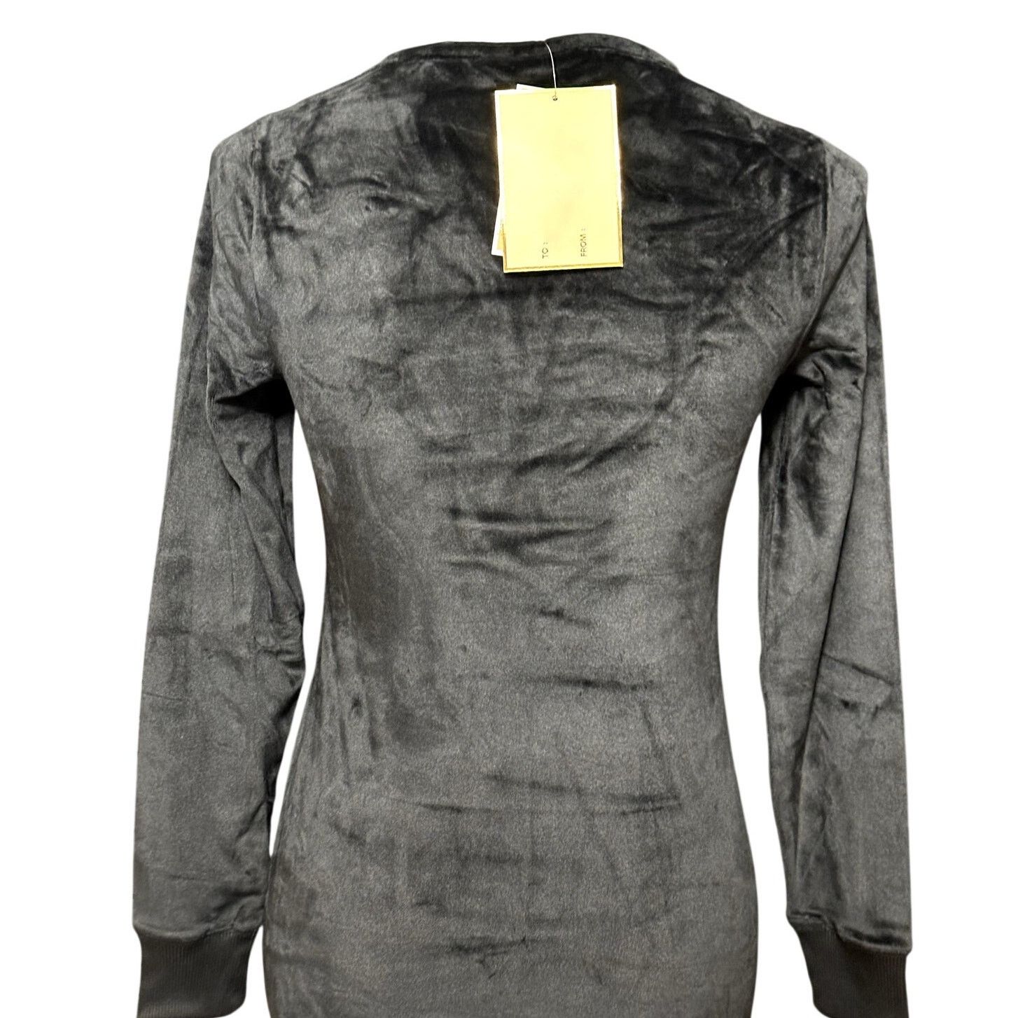 Michael Kors Michael Kors Women's Black Velour Long Sleeve Chain XXS NWT Size XXS / US 00 / IT 34 - 6 Thumbnail