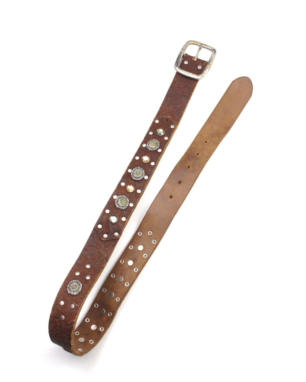 Hysteric Glamour 2000S CLRIDE EMBELLISHED DISTRESSED LEATHER BELT Size ONE SIZE - 4 Thumbnail