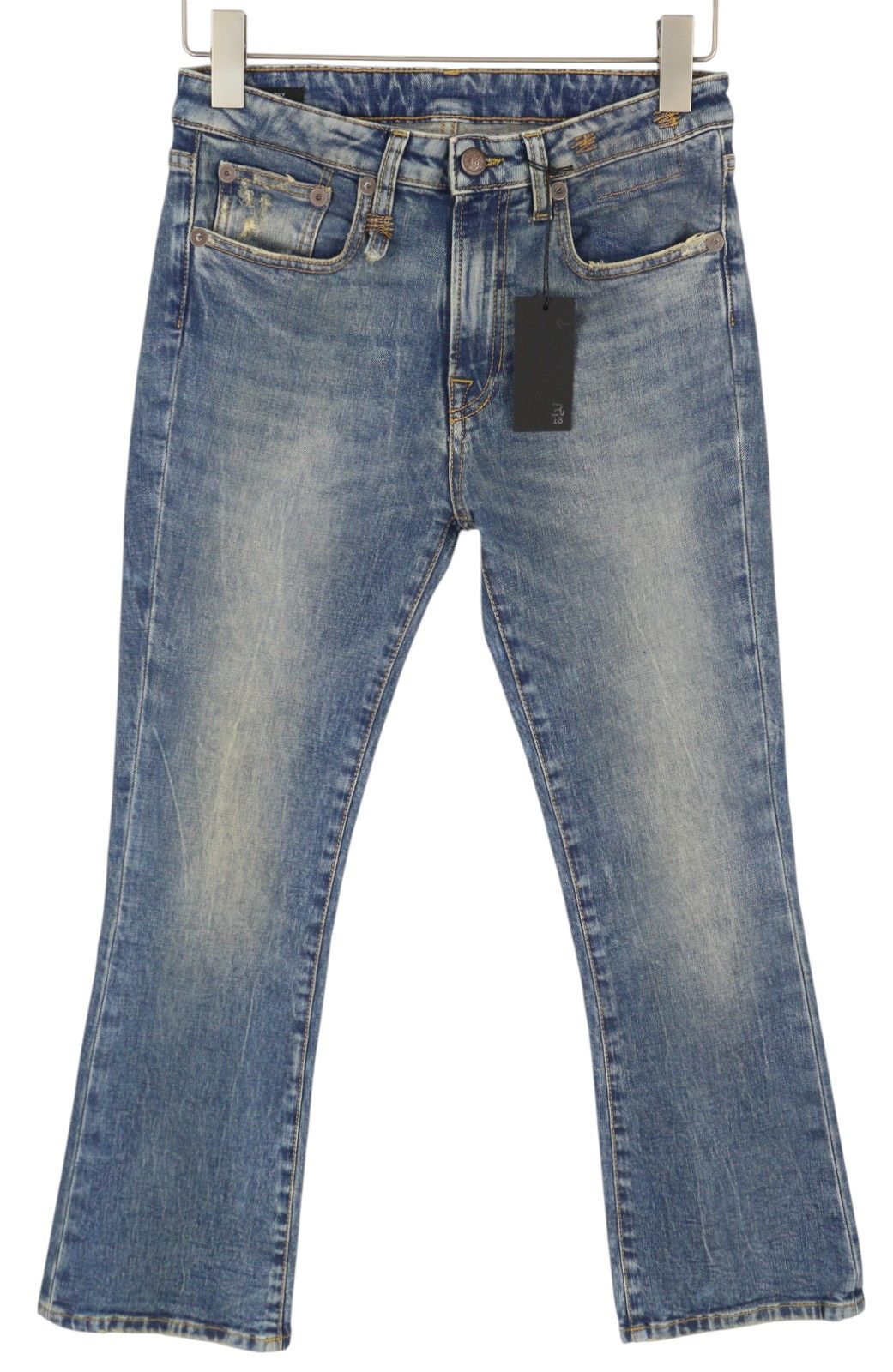 R13 KICK FIT 26 Kelly Stretch Washed Faded Ankle Length 86325 Size 26" / US 2 / IT 38 - 2 Thumbnail