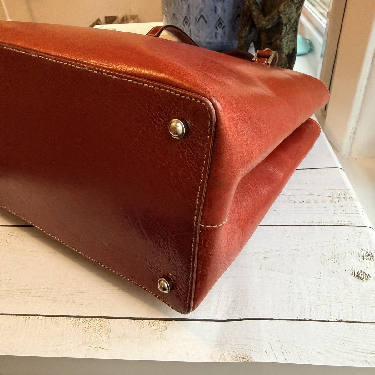 Kate Spade Vintage Red All Leather Tote, Made in Itay Size ONE SIZE - 9 Thumbnail