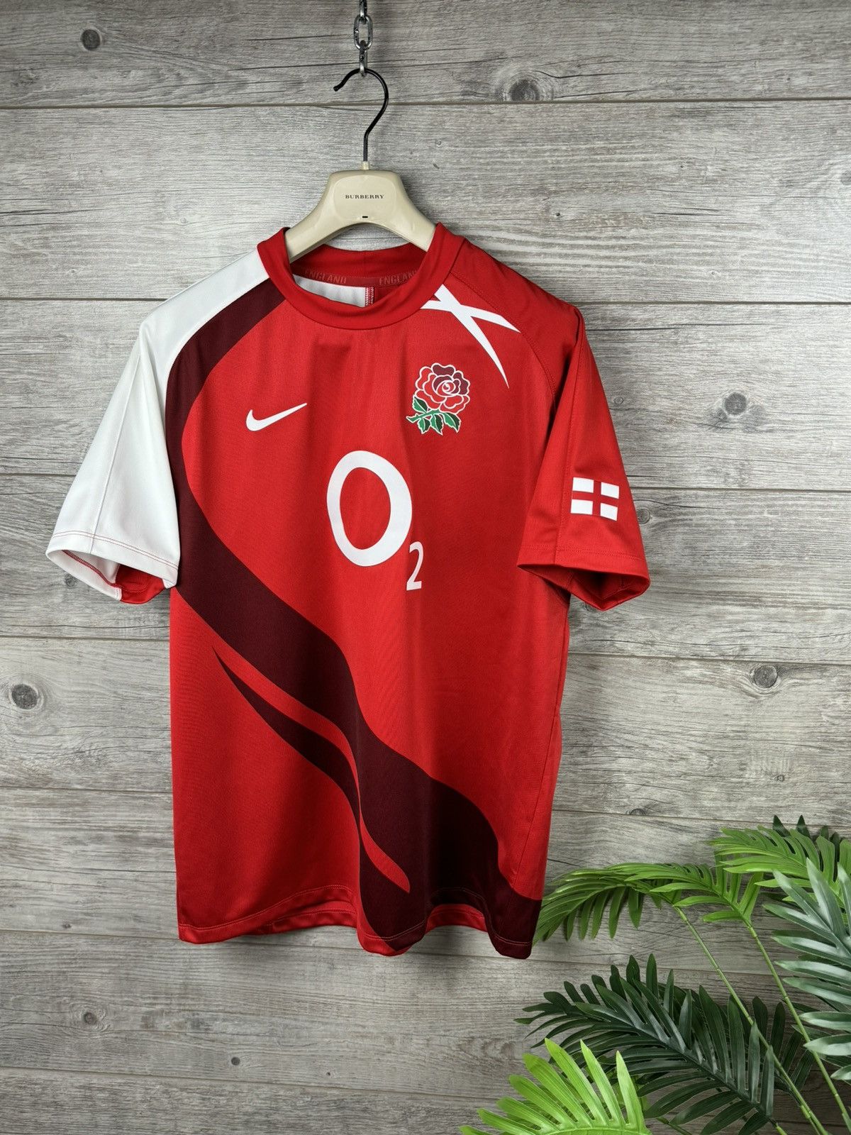 Nike NIKE ENGLAND 🏴󠁧󠁢󠁥󠁮󠁧󠁿 RUGBY 🏉 JERSEY Y2K DRILL STYLE SIZE L Size US L / EU 52-54 / 3 - 2 Thumbnail