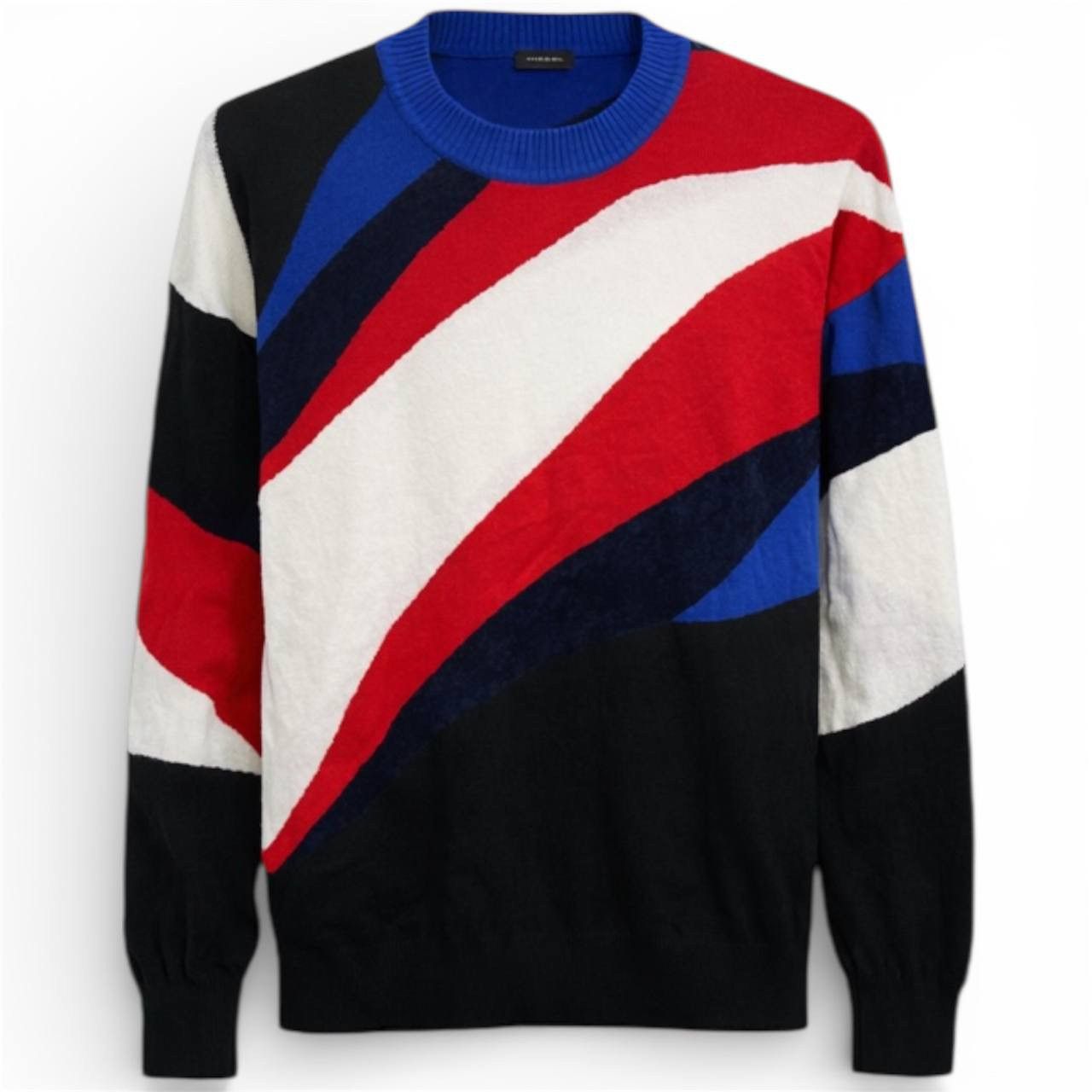 Diesel DIESEL ABSTRACT MENS COLORFUL KNIT FASHION CRAZY SWEATER L Size US L / EU 52-54 / 3 - 1 Thumbnail
