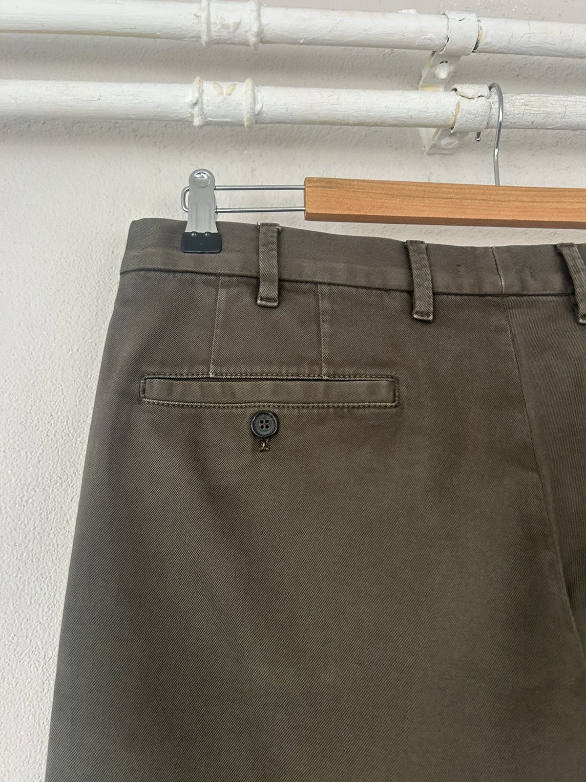 Prada Olive Green Slim-Fit Chino Pants Size US 34 / EU 50 - 9 Thumbnail