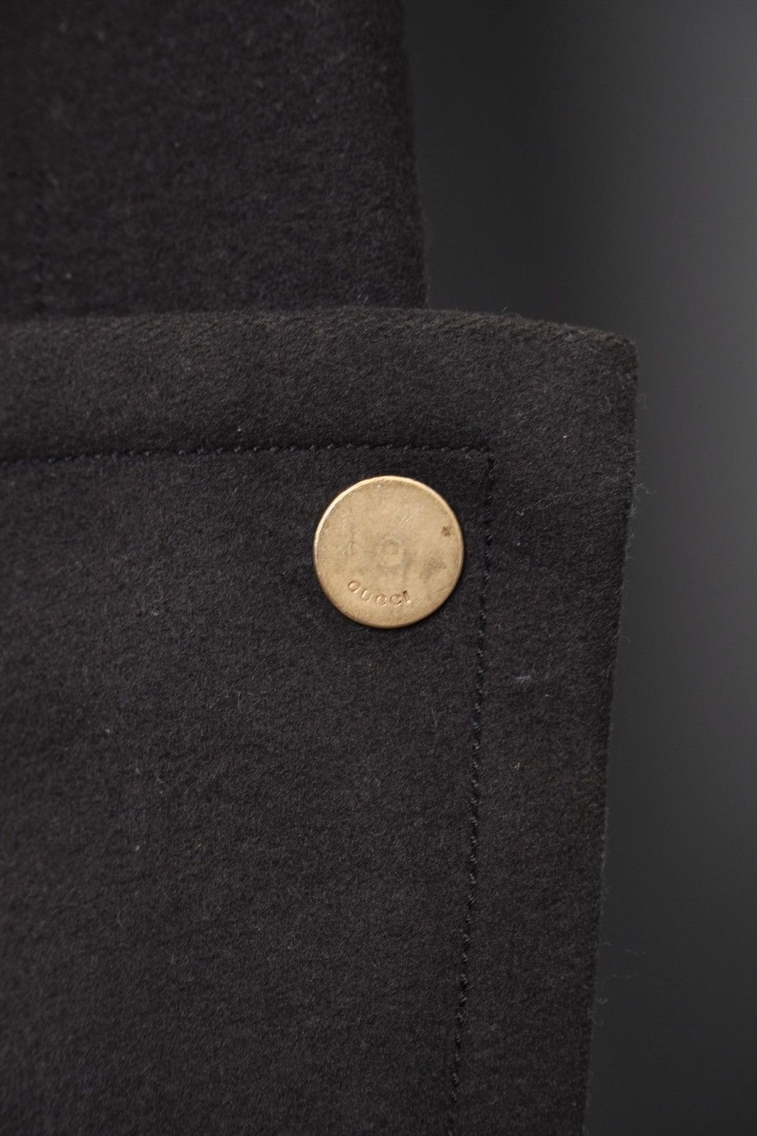 Gucci × Tom Ford Gucci - Tom ford - Archive AW03 Stand Collar Wing Wool Coat Size S / US 4 / IT 40 - 16 Thumbnail