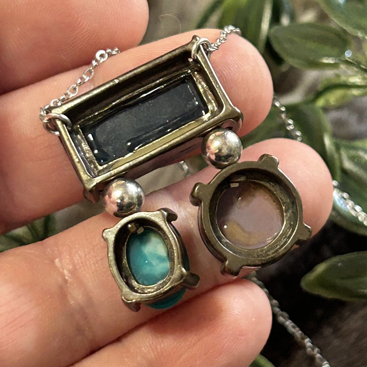 Handmade Handcrafted salvaged repurpose pendant on chain necklace Size ONE SIZE - 6 Thumbnail