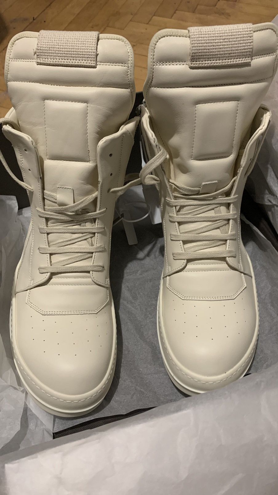 Rick Owens Rick Owens Geobasket Milk White Size US 9.5 / EU 42-43 - 3 Thumbnail