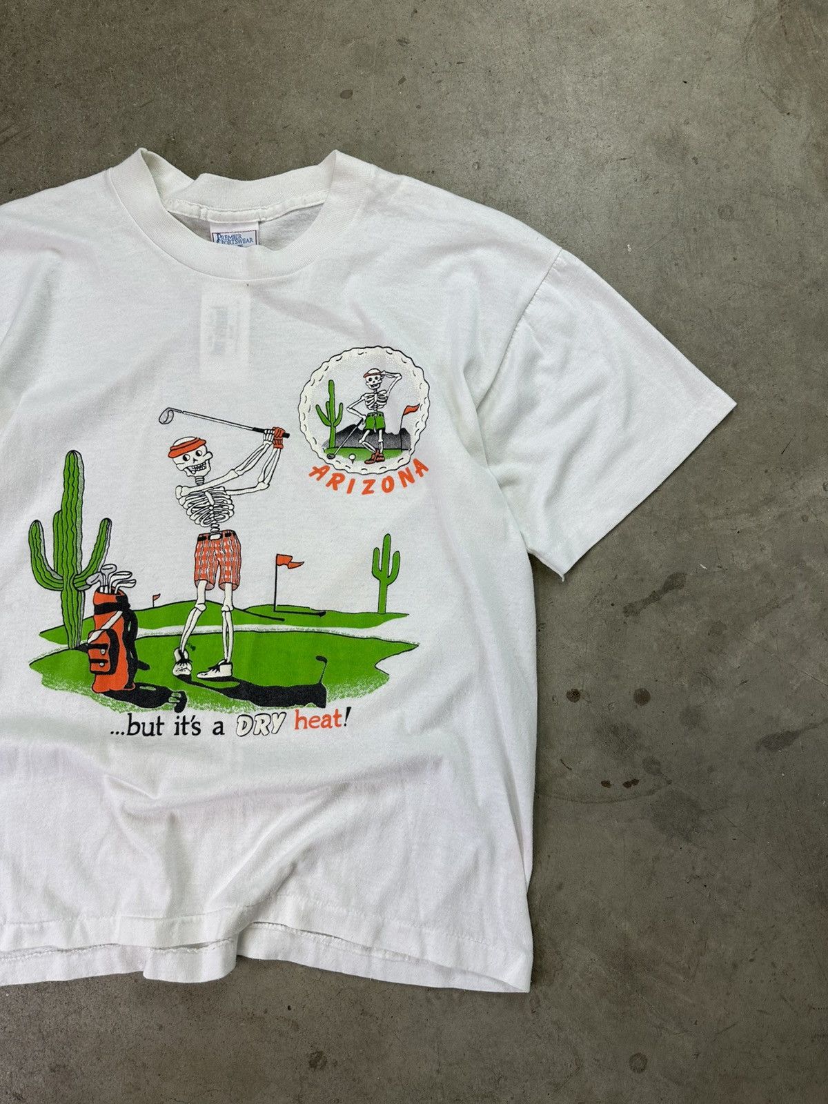 Vintage vintage 90s arizona golf dry heat tourist humor tee medium Size US M / EU 48-50 / 2 - 2 Thumbnail