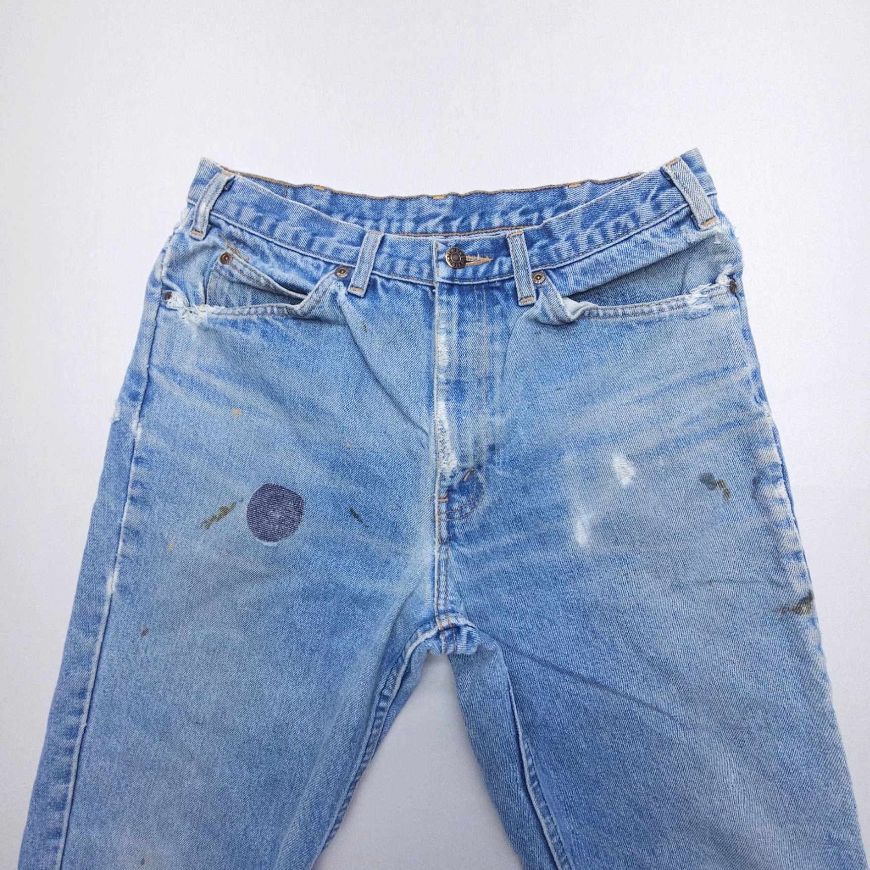 JCPenney VTG 80s JCPenney Plain Pockets Bootcut Jeans Mens 32 x 28 Blue 5-Pocket Design Denim Cotton Regular USA 90s 80s Mens Size US 32 / EU 48 - 3 Thumbnail