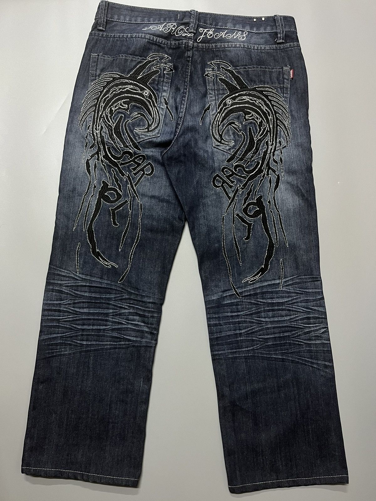 Japanese Brand Avant Garde Japanese Style Ed Hardy Sarol Jeans Size US 34 / EU 50 - 1 Thumbnail