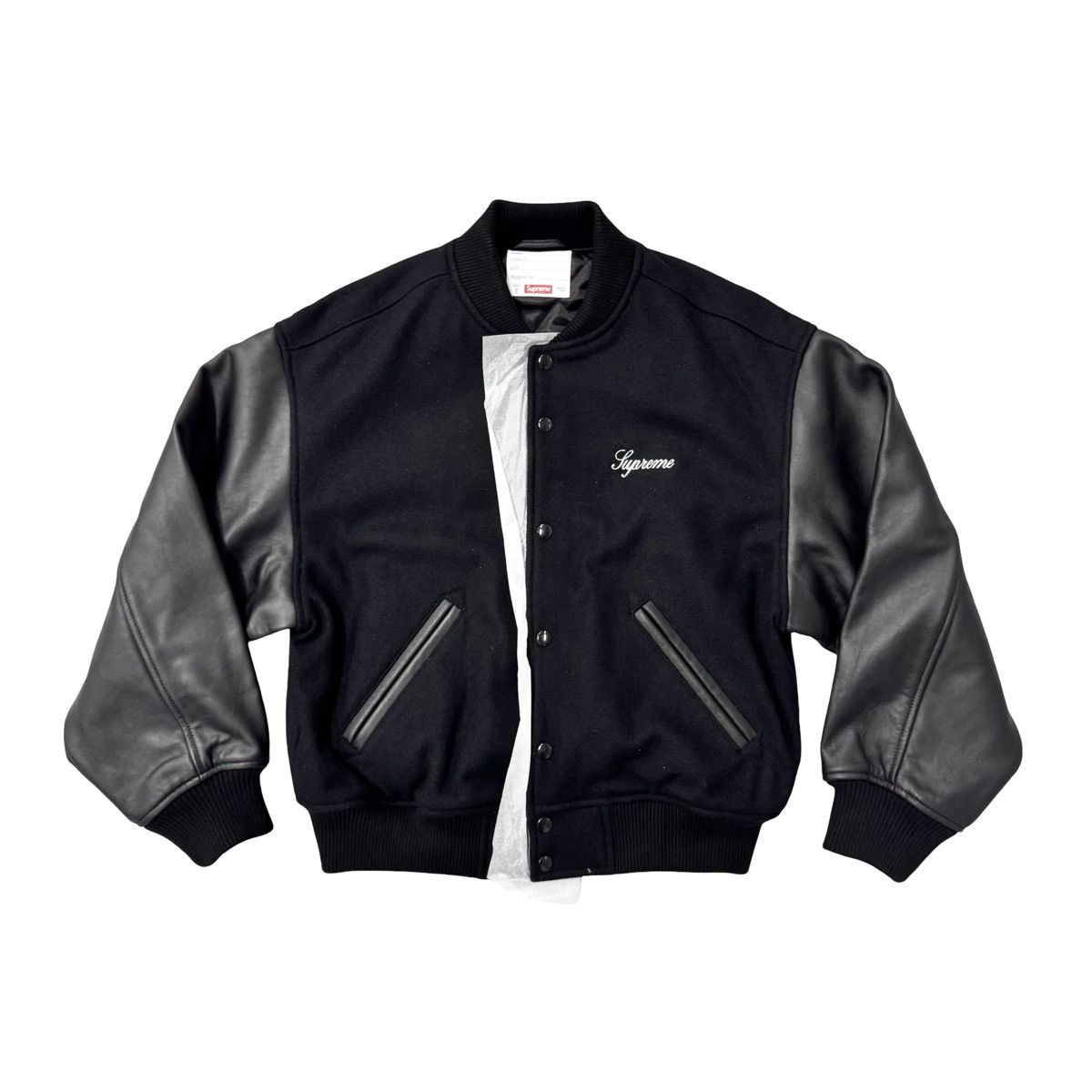 Supreme Supreme Cross Varsity Jacket Black Size US S / EU 44-46 / 1 - 2 Thumbnail