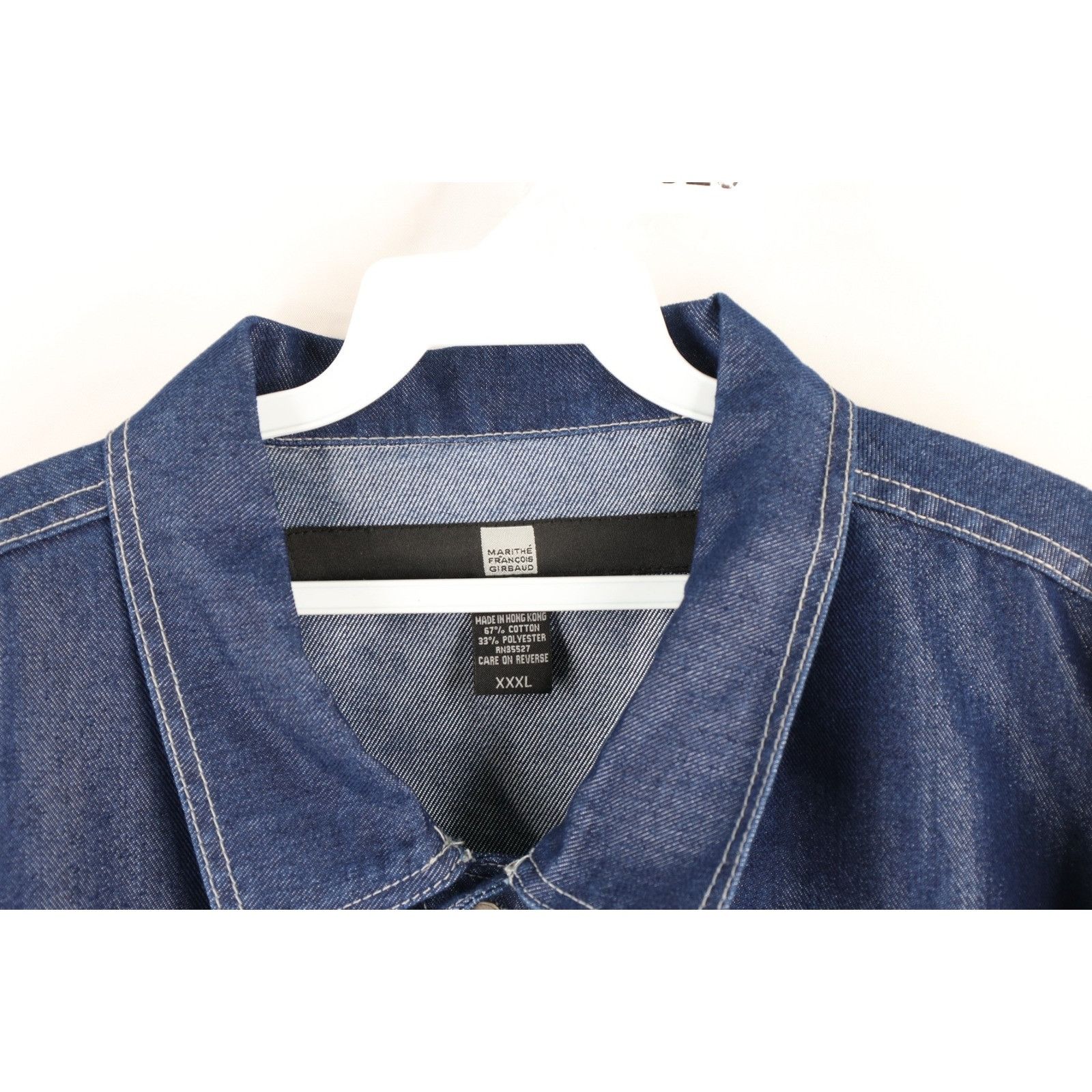 Marithe + Francois Girbaud × Vintage NOS Vintage 90s Marithe Francois Girbaud Denim Jacket 3XL Size US XXL / EU 58 / 5 - 5 Thumbnail