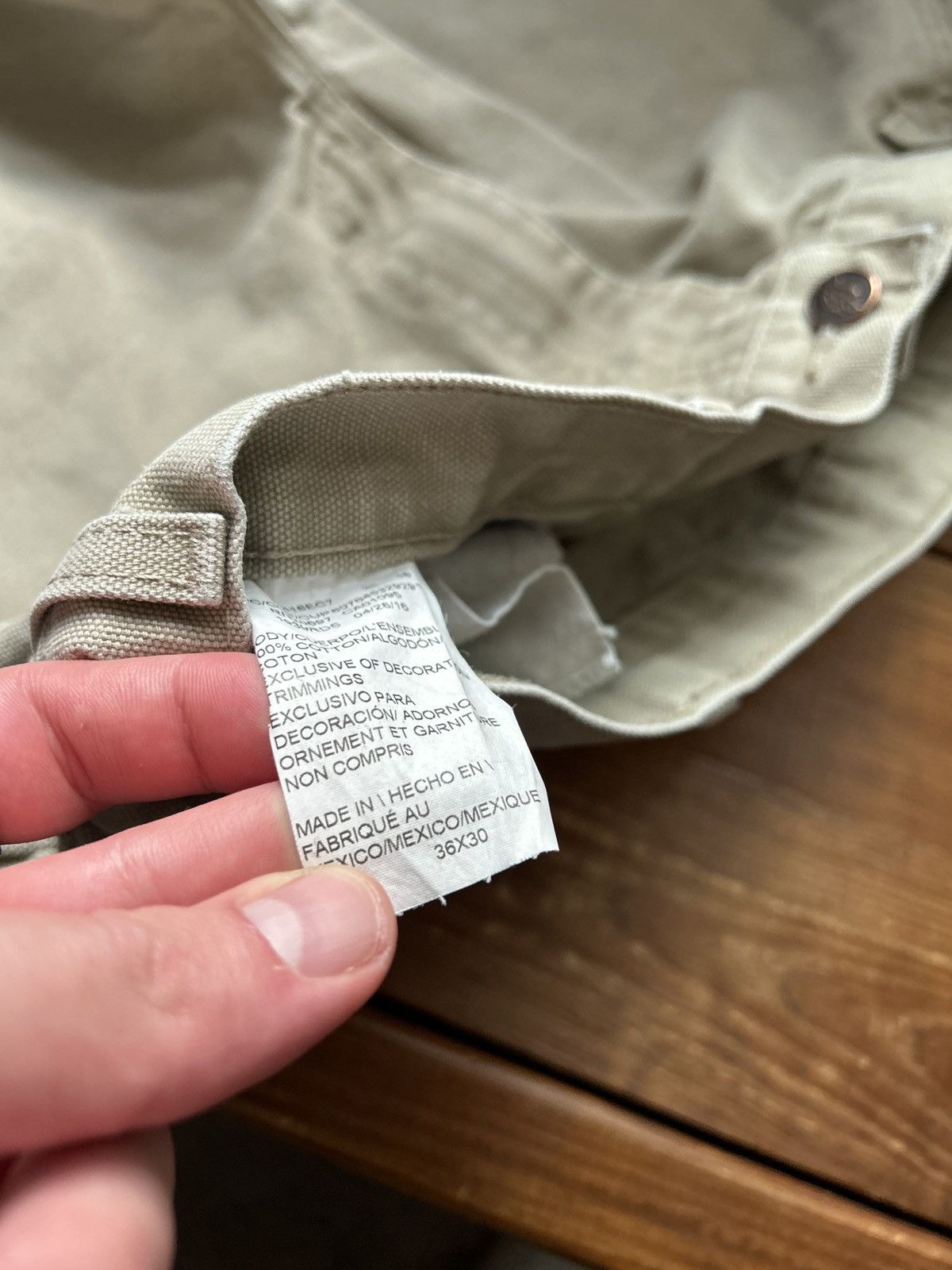 Dickies × Vintage Vintage 90s Dickies Tan Canvas Carpenter Work Pants Size US 34 / EU 50 - 3 Thumbnail