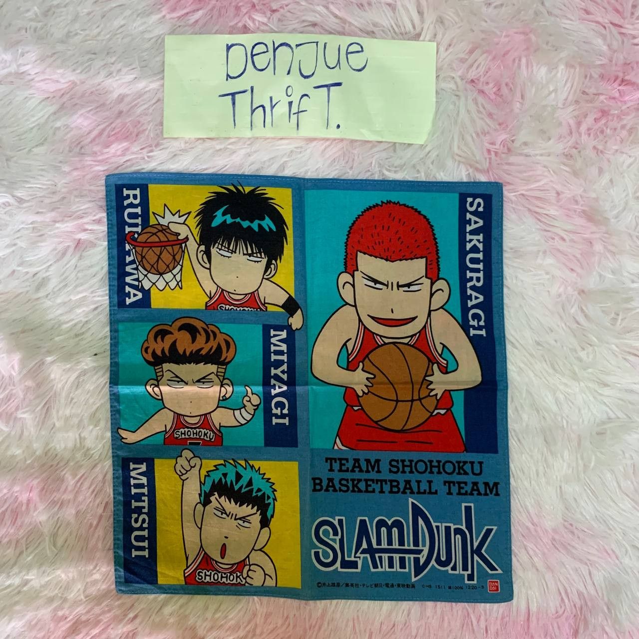RARE Vintage Slam Dunk Shohoku Team Handkerchief Bandana