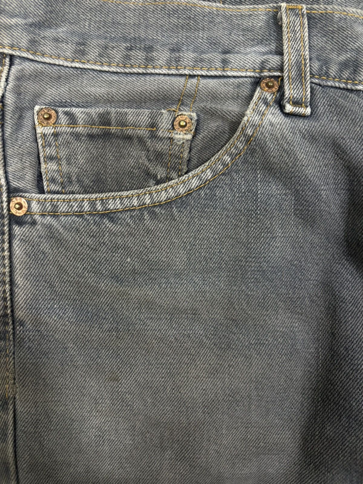 Levi's Vintage 90s Levis 517 Blue-Gray Faded Flare Distressed Jeans Size US 33 - 6 Thumbnail