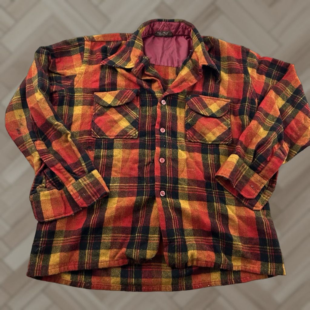 Vintage VINTAGE Tahoe Wood Shirt Men M Long Sleeve Plaid Red Button-Up Front Wool Nylon Front Red M Men's Shirt Size US M / EU 48-50 / 2 - 1 Thumbnail