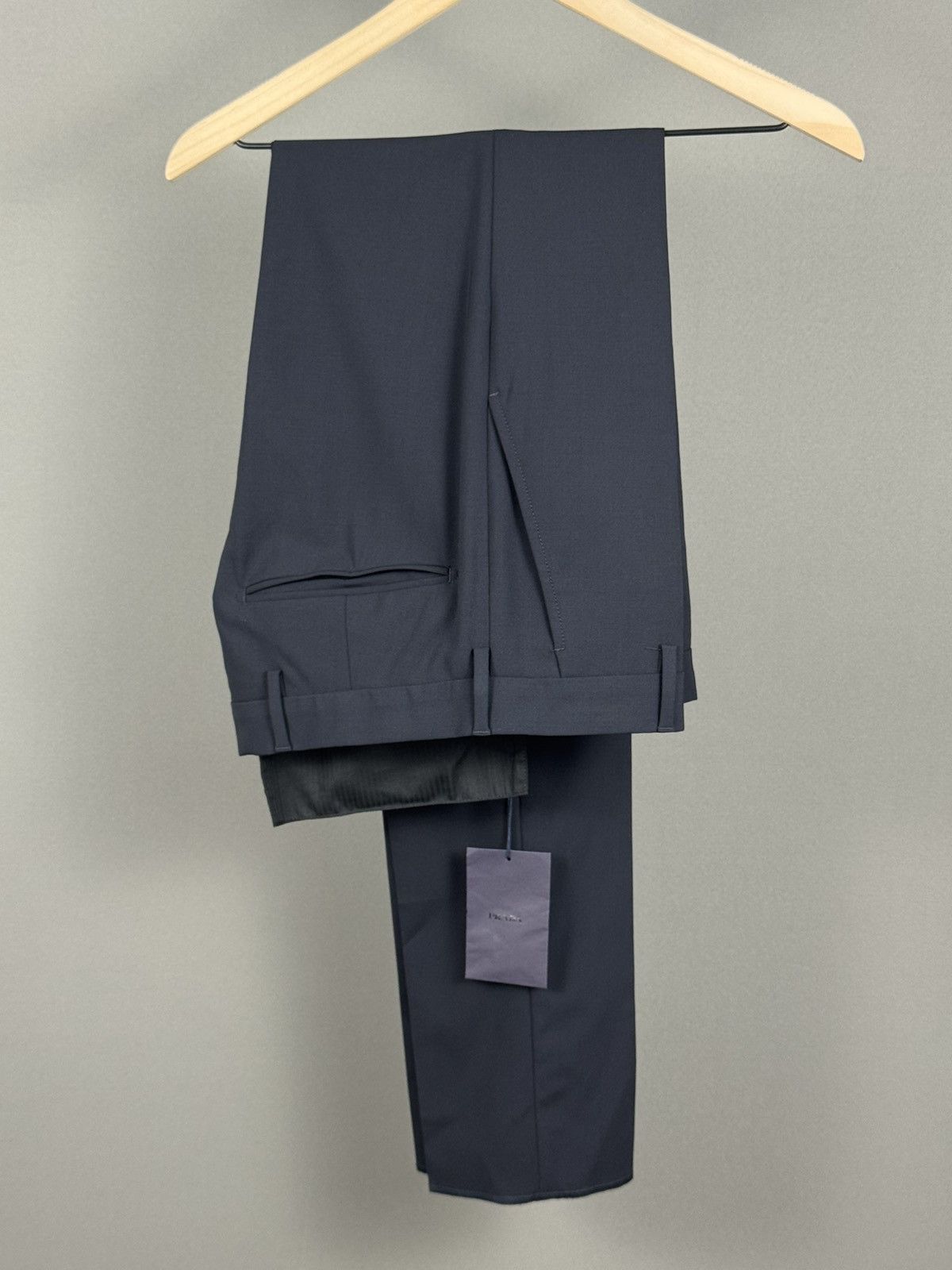 Prada $1100 NWT PRADA BLUE WOOL PANTS PRADA LOGO Size US 30 / EU 46 - 5 Thumbnail