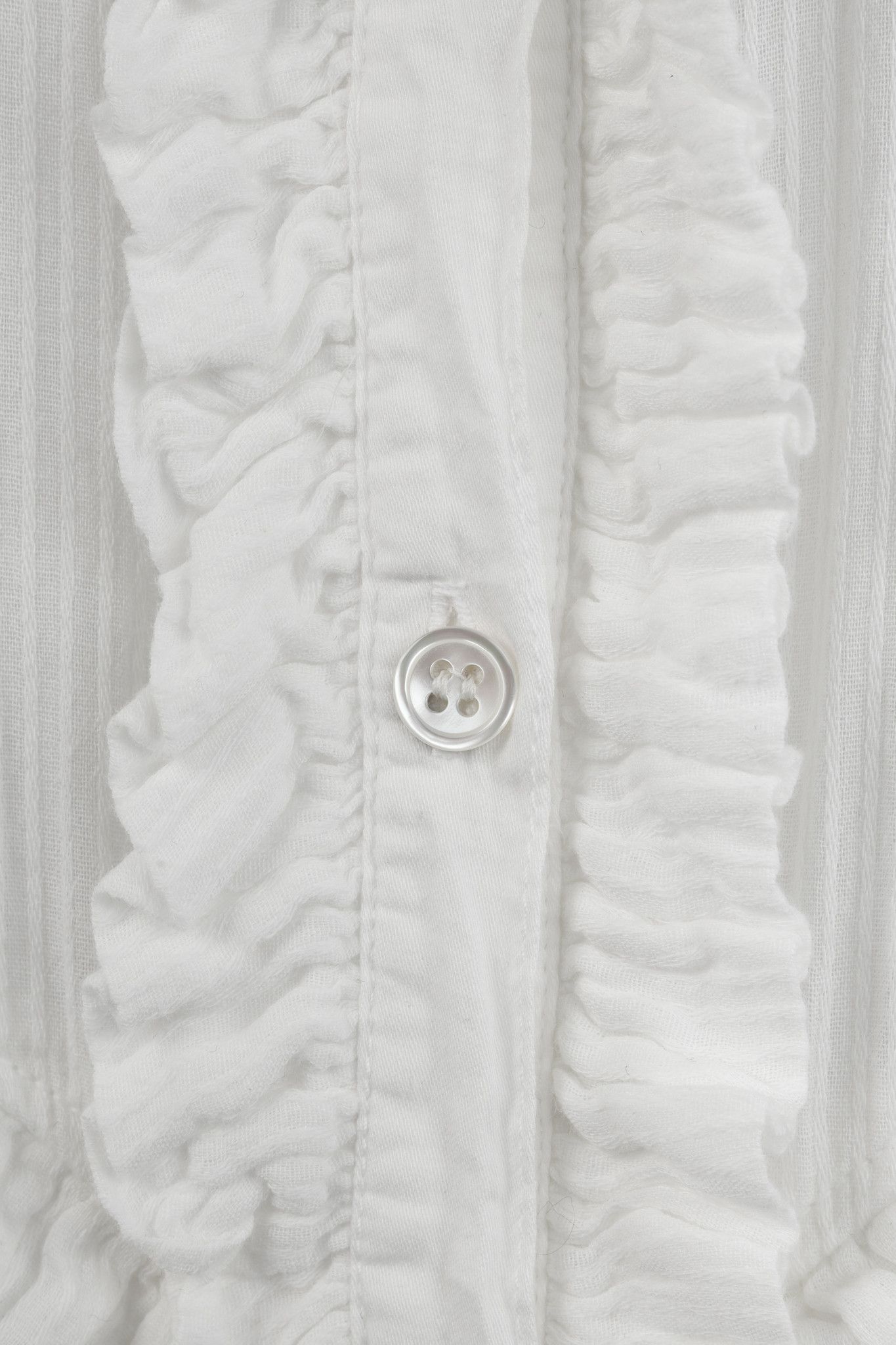 Other Raquel Allegra White Gibson Girl Frills Shirt Size L / US 10 / IT 46 - 8 Thumbnail