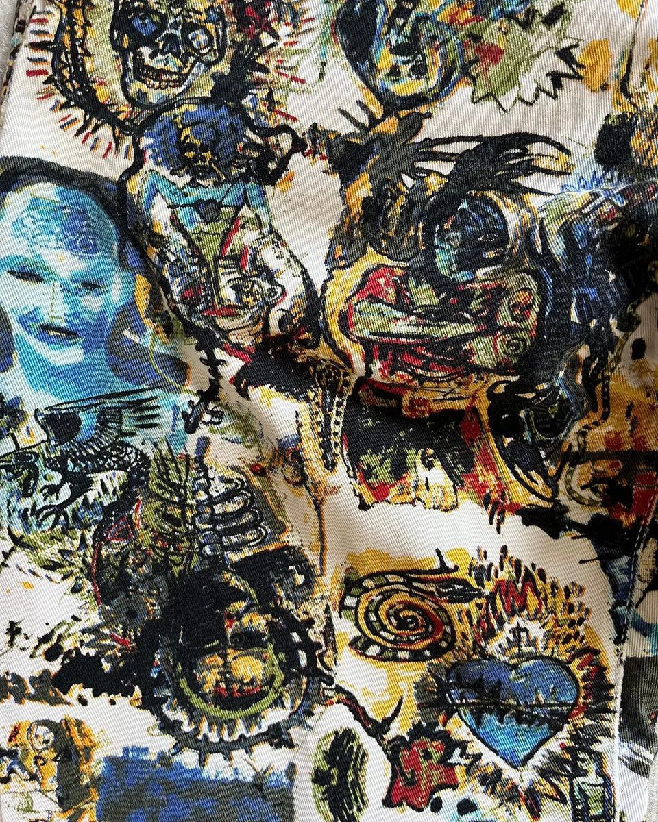 Jean Paul Gaultier × Vintage SS2000 Jean Paul Gaultier x Basquiat Artwork Pants Size US 39 - 3 Thumbnail