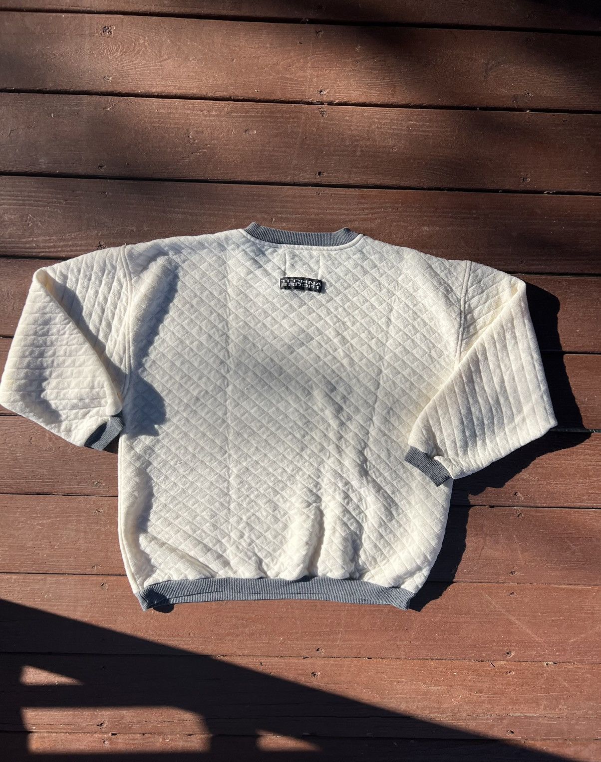 Other 80s Vintage Gitano White Sweatshirt with quilted pattern Size US L / EU 52-54 / 3 - 2 Thumbnail