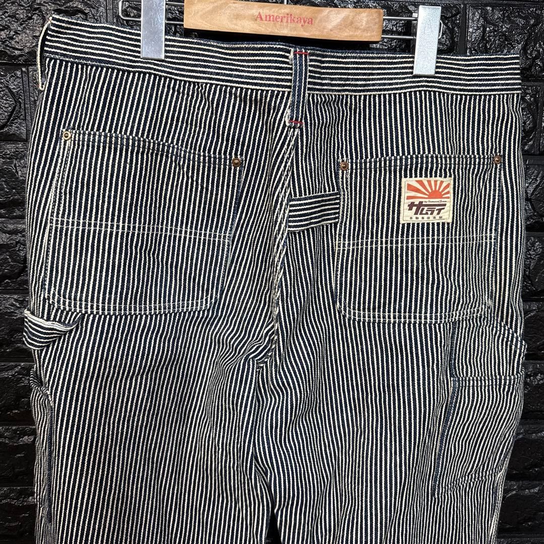 Samurai Jeans SAMURAI JEANS Hickory Painter Pants Bluee / White W38 Size US 35 - 2 Thumbnail