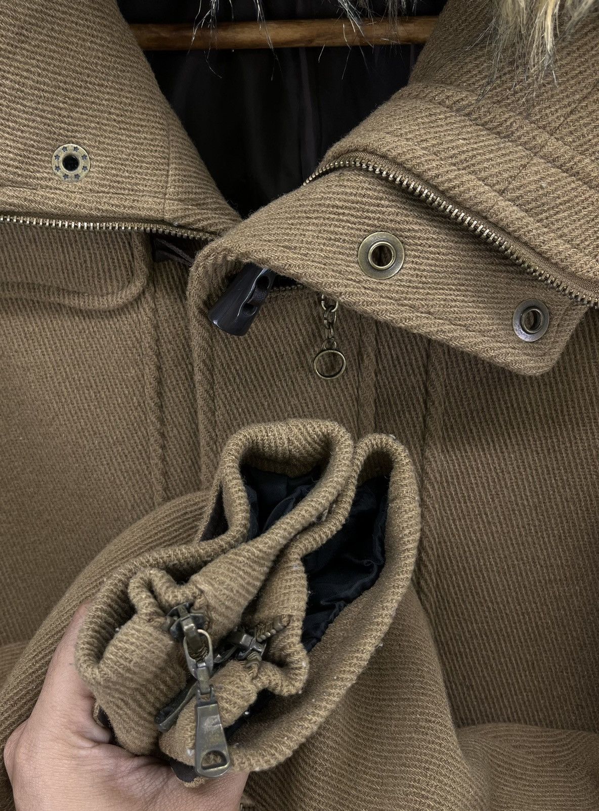 Japanese Brand Semantic Design Rare Wool Duffle Coat Zip Up Jacket Size M / US 6-8 / IT 42-44 - 11 Thumbnail