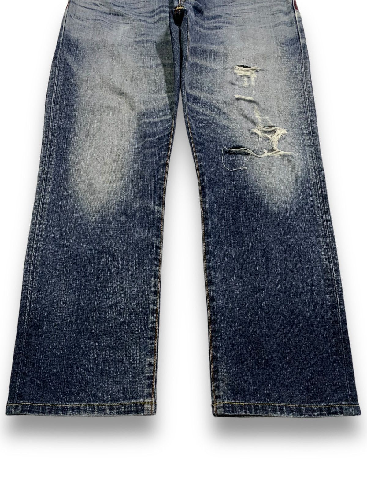 Edwin Vintage Edwin Blue Trip Relaxed Fit Distressed Grunge Jeans Size US 34 / EU 50 - 8 Thumbnail