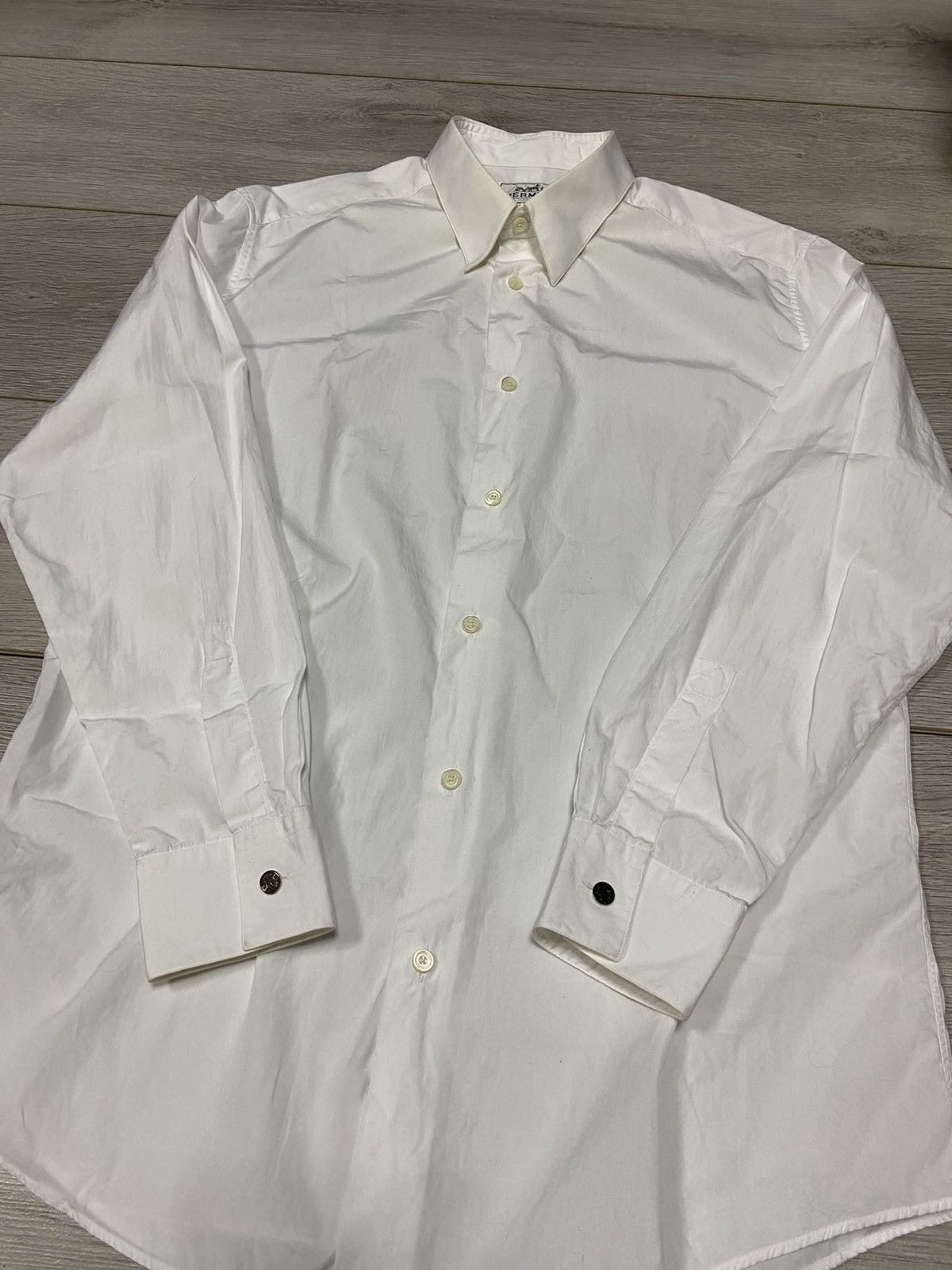 Hermes Hermes shirt buttons RARE Size US L / EU 52-54 / 3 - 3 Thumbnail