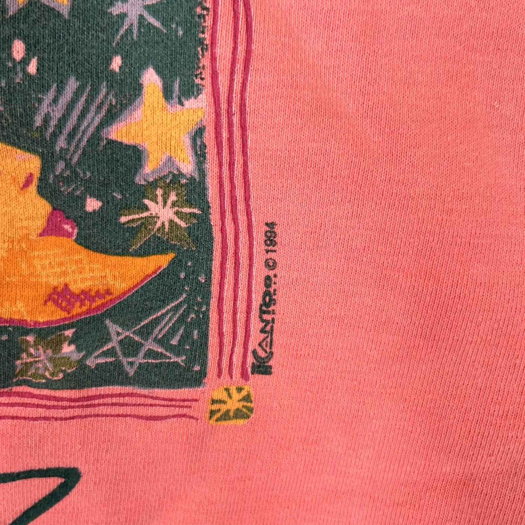 Pinko VINTAGE ICanToo Hoodie Sweatshirt Womens Small Pink Santa Cruz Sun Moon 90s Size S / US 4 / IT 40 - 3 Thumbnail