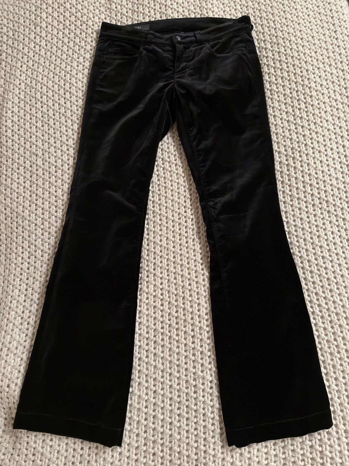 gucci bootcut velvet flared pants