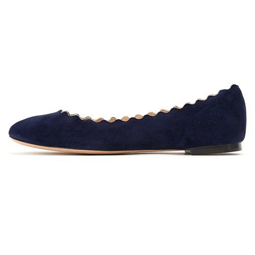 image of Chloe O1Loc1C0424 Laurent Ballerinas In Blue Shoes, Women's (Size 10)