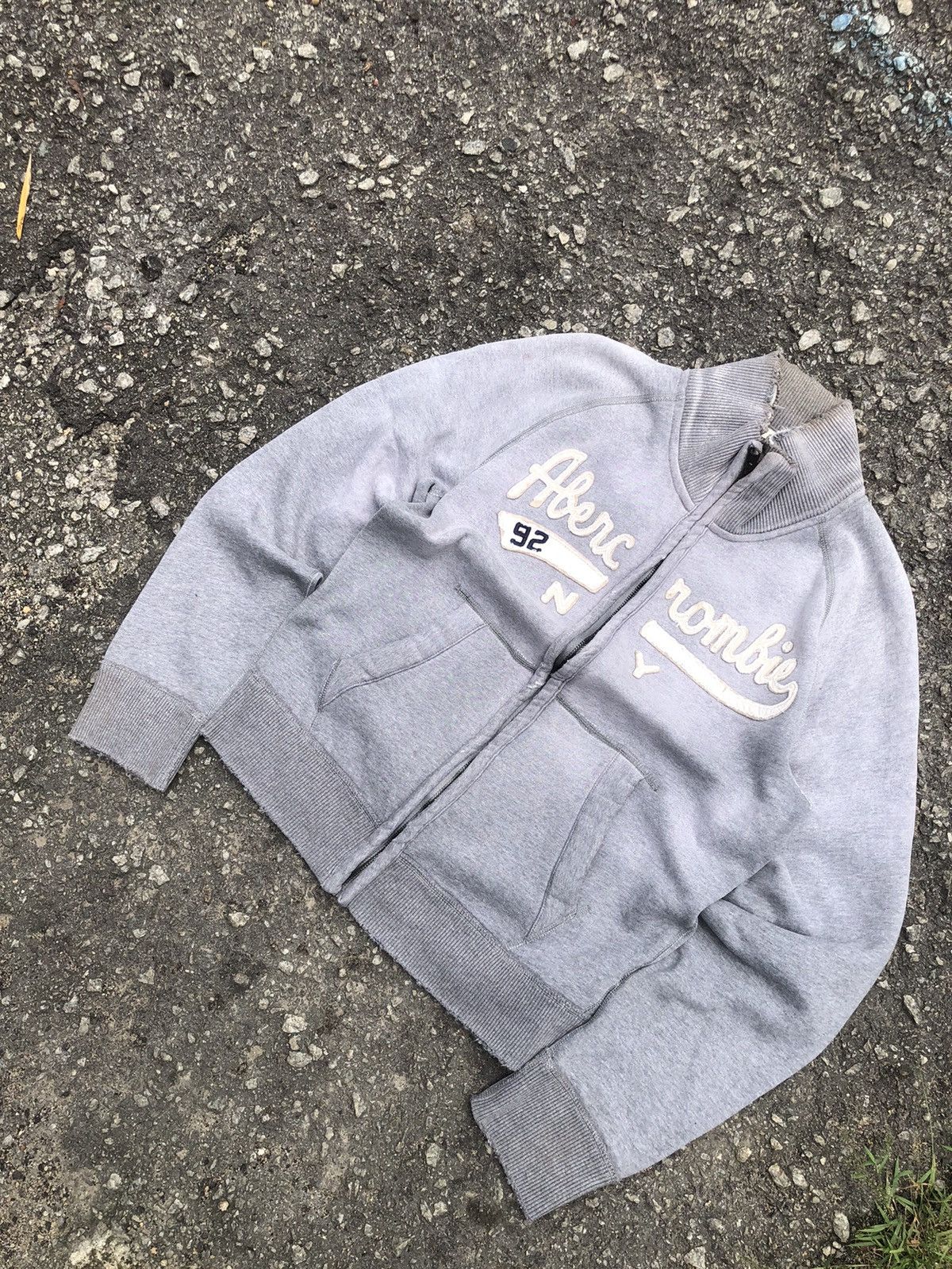 Abercrombie & Fitch Vintage Abercrombie & Fitch Big Logo Zipper Sweater Size US M / EU 48-50 / 2 - 2 Thumbnail